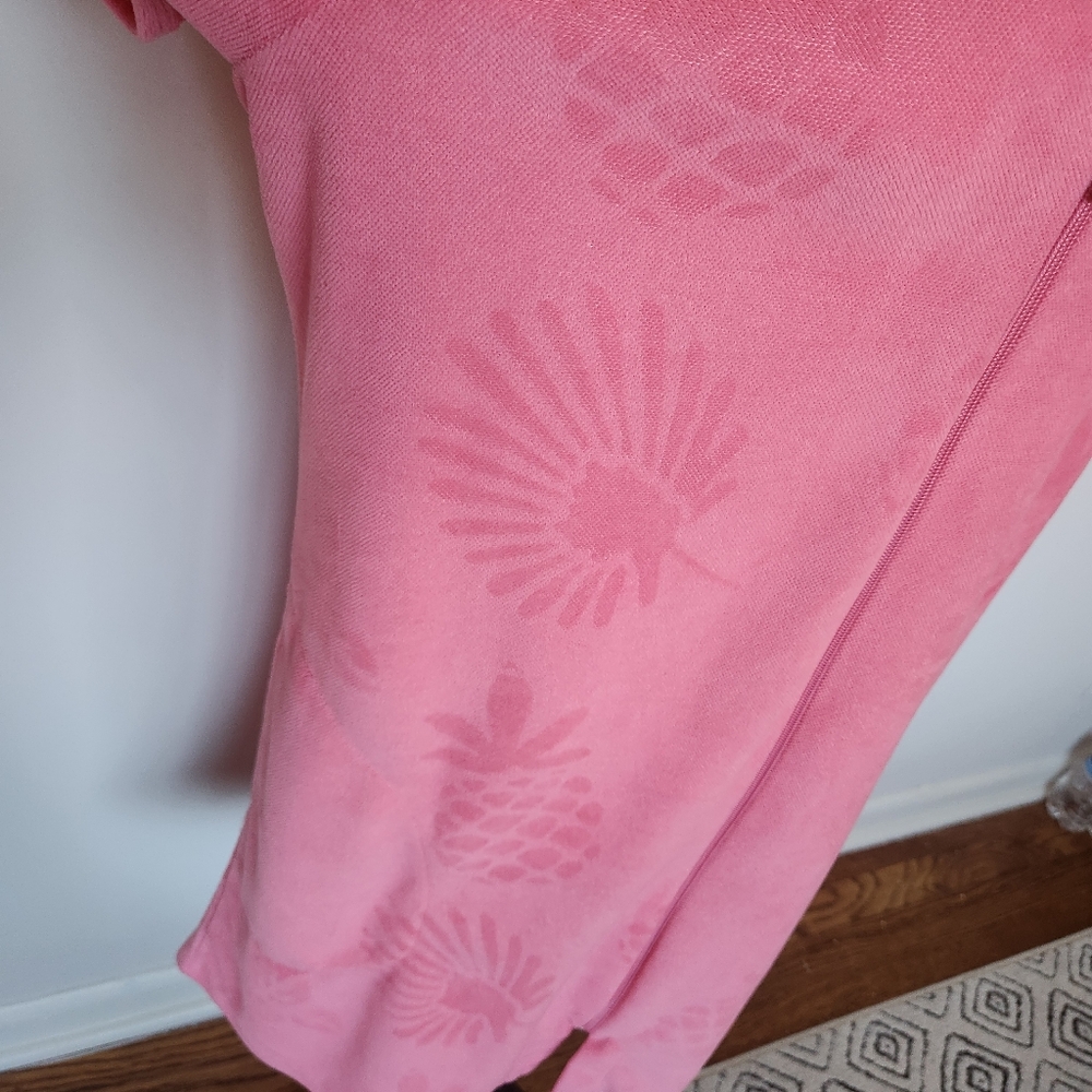 Coral Bay Intimates Short Sleeve Zip Front Terry Robe/Beach Cover Pockets Pink M - Picture 3 of 14